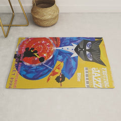 1994 Montreal Jazz Festival Cool Cat Poster No. 3 Gig Advertisement Rug