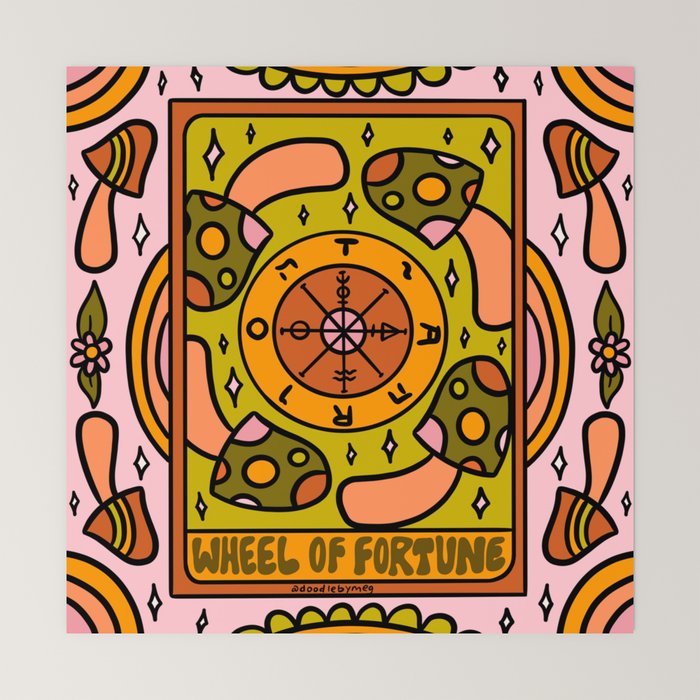 10. Wheel of Fortune Mushroom Mini Art Print