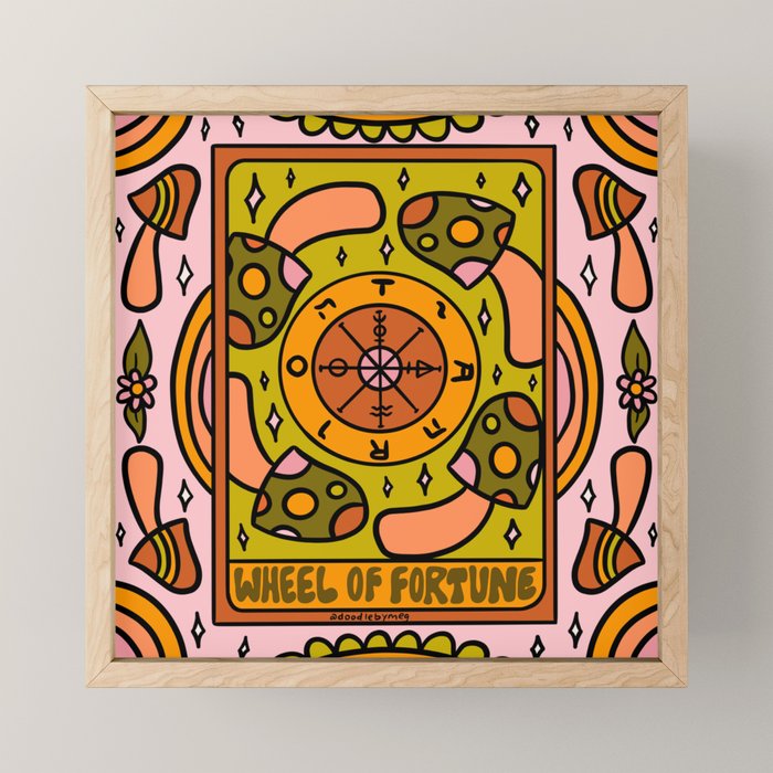 10. Wheel of Fortune Mushroom Mini Art Print
