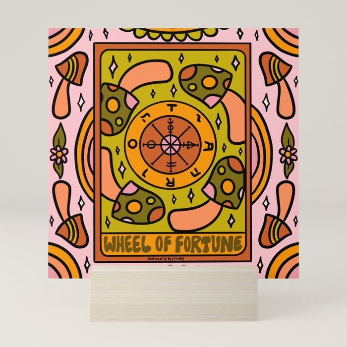 10. Wheel of Fortune Mushroom Mini Art Print