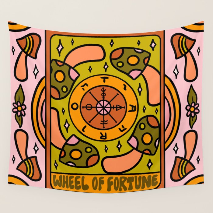 10. Wheel of Fortune Mushroom Wall Tapestry