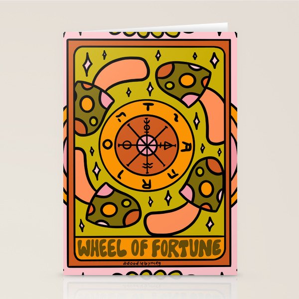 10. Wheel of Fortune Mushroom Stationery Card