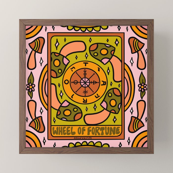 10. Wheel of Fortune Mushroom Mini Art Print