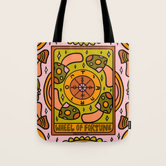 10. Wheel of Fortune Mushroom Tote Bag