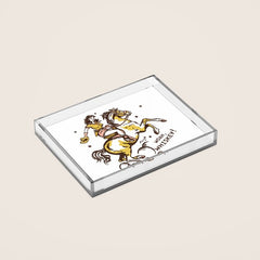 "Woah Whiskey" Western Pin Up Cowgirl & Her Horse Acrylic Tray