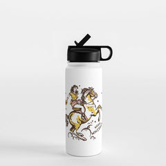 "Woah Whiskey" Western Pin Up Cowgirl & Her Horse Water Bottle