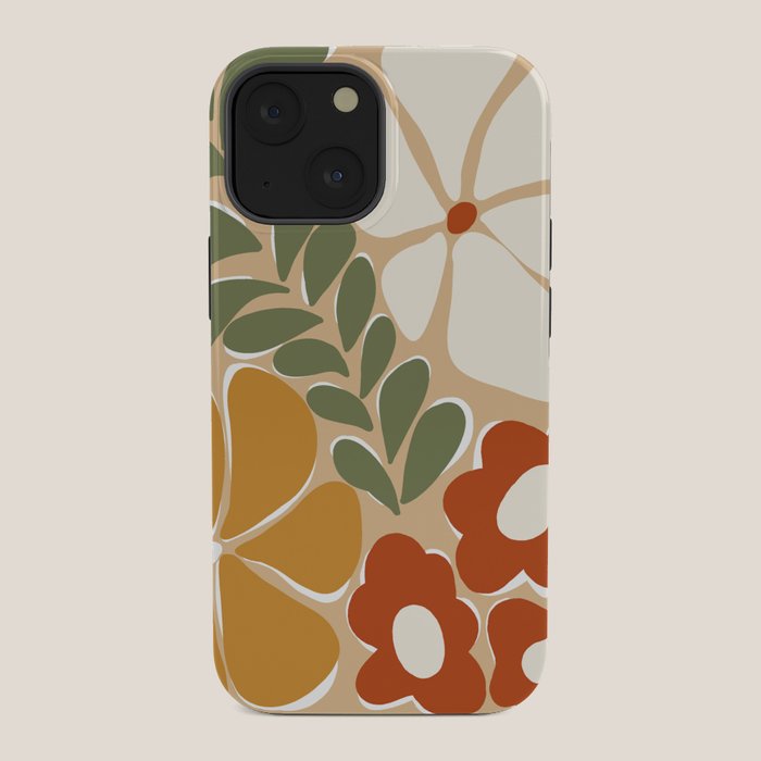 70s boho botanical flowers   iPhone Case