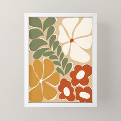 70s boho botanical flowers   Mini Art Print