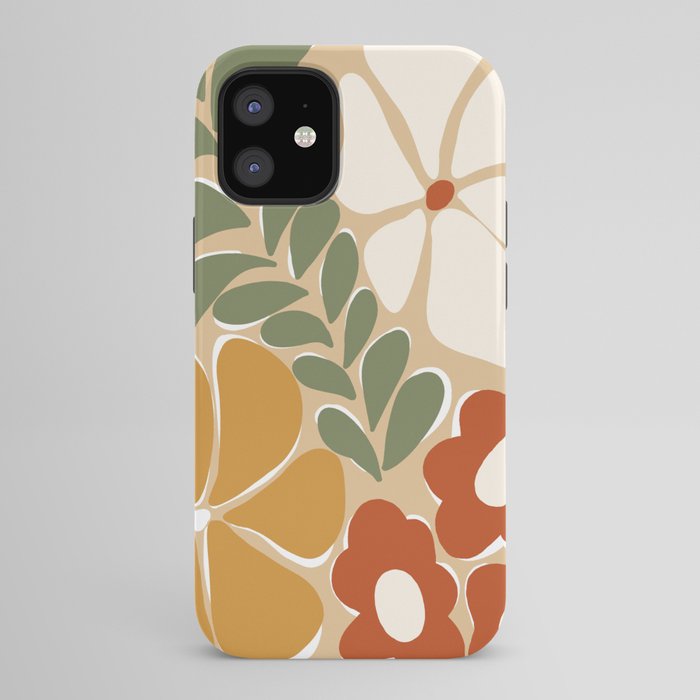 70s boho botanical flowers   iPhone Case