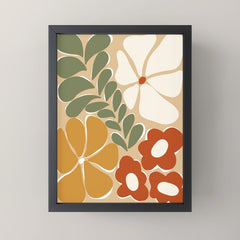 70s boho botanical flowers   Mini Art Print