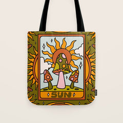 19. Sun Tarot Mushroom Tote Bag