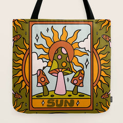 19. Sun Tarot Mushroom Tote Bag