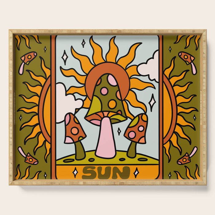19. Sun Tarot Mushroom Serving Tray