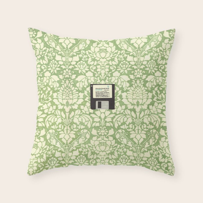 3 1/2 Inch Floppy Disk Throw Pillow