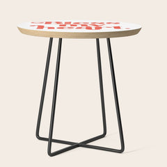 "Bless My Heart" Funny & Cute Red Typography Design Side Table