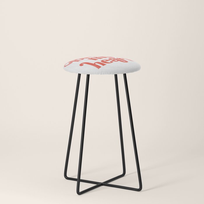 "Bless My Heart" Funny & Cute Red Typography Design Stool