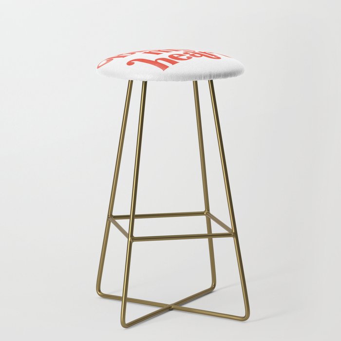 "Bless My Heart" Funny & Cute Red Typography Design Stool