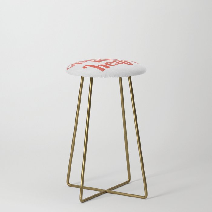 "Bless My Heart" Funny & Cute Red Typography Design Stool