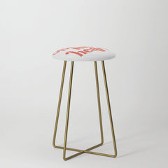 "Bless My Heart" Funny & Cute Red Typography Design Stool