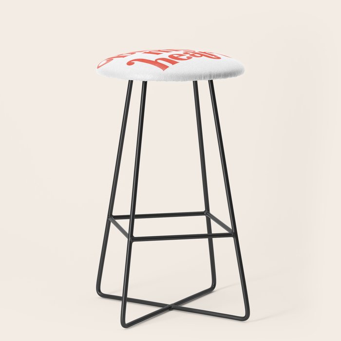 "Bless My Heart" Funny & Cute Red Typography Design Stool