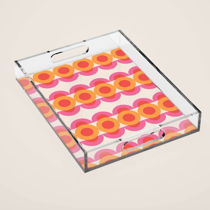 70's pattern no2 Acrylic Tray