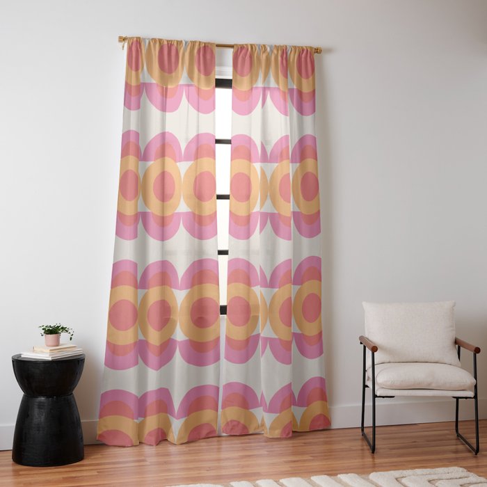 70's pattern no2 Window Curtain