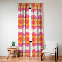 70's pattern no2 Window Curtain