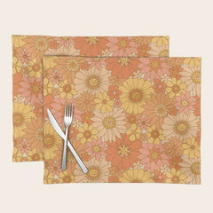 70s Retro Daisy Floral Placemat