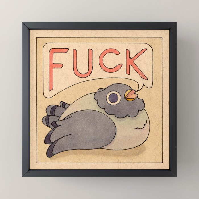 Fuck' Pigeon 03 Mini Art Print