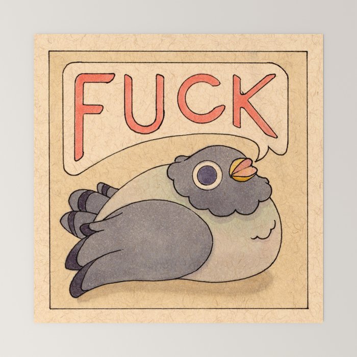 Fuck' Pigeon 03 Mini Art Print