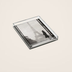 1920 Woman at the Gate, Eiffel Tower black and white photography / jazz age black & white photograph Acrylic Tray