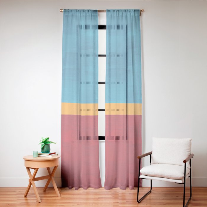 70s Glow  Window Curtain