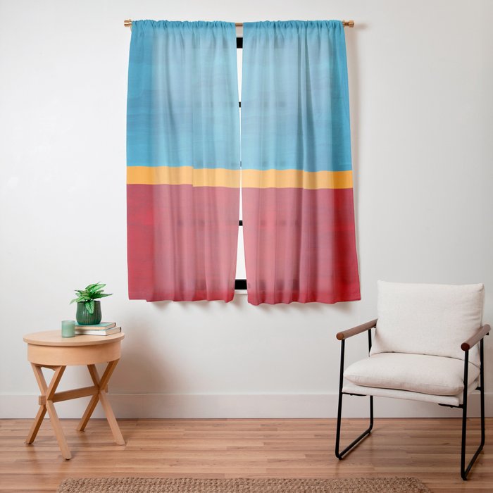 70s Glow  Window Curtain