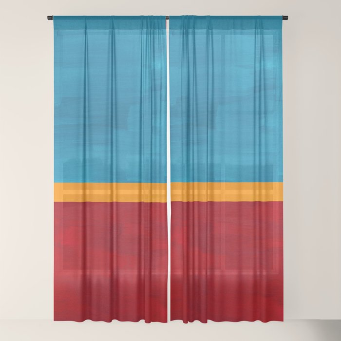 70s Glow  Window Curtain