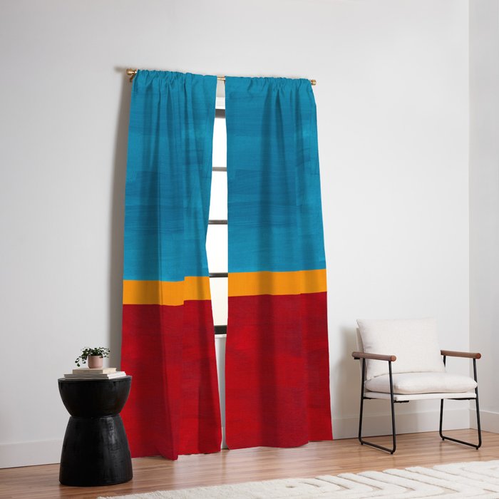 70s Glow  Window Curtain