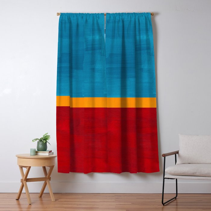 70s Glow  Window Curtain