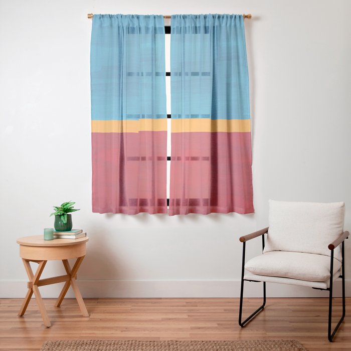 70s Glow  Window Curtain