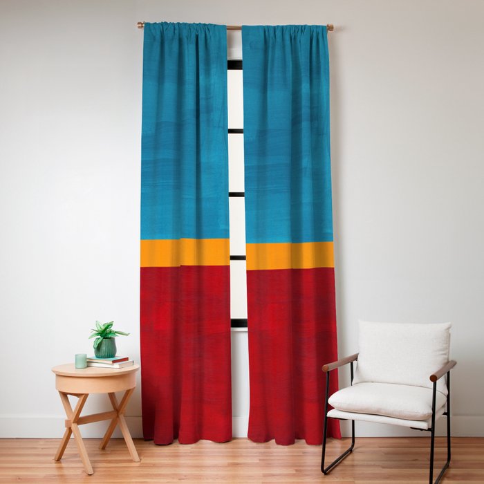 70s Glow  Window Curtain