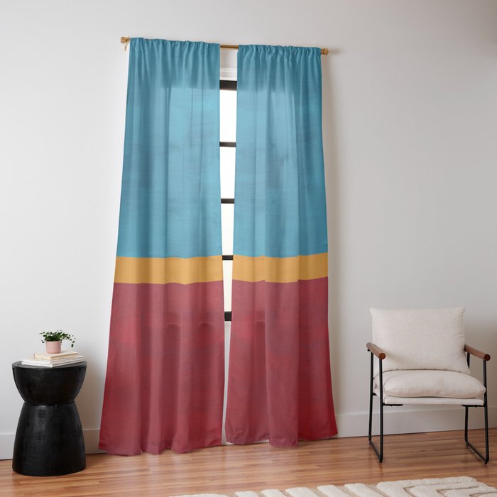 70s Glow  Window Curtain