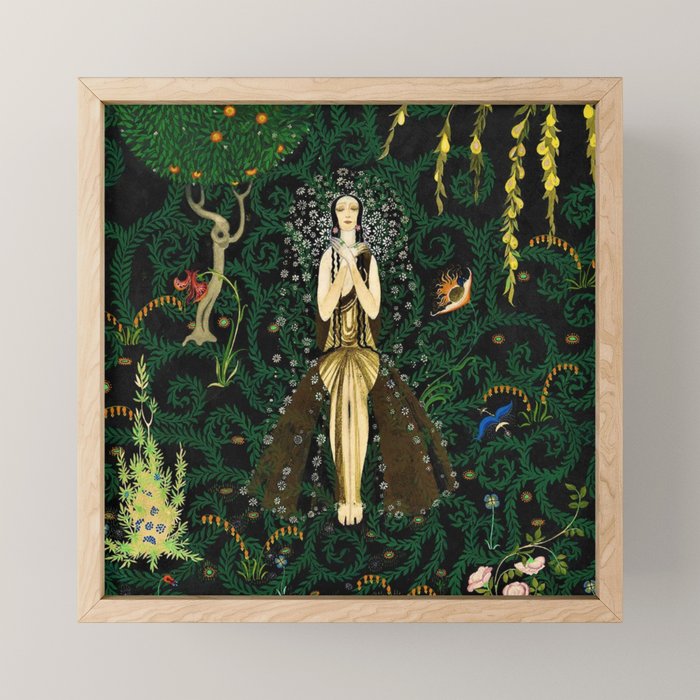 1921 Classical Masterpiece 'Flowers and Flames' by Kay Nielsen Mini Art Print