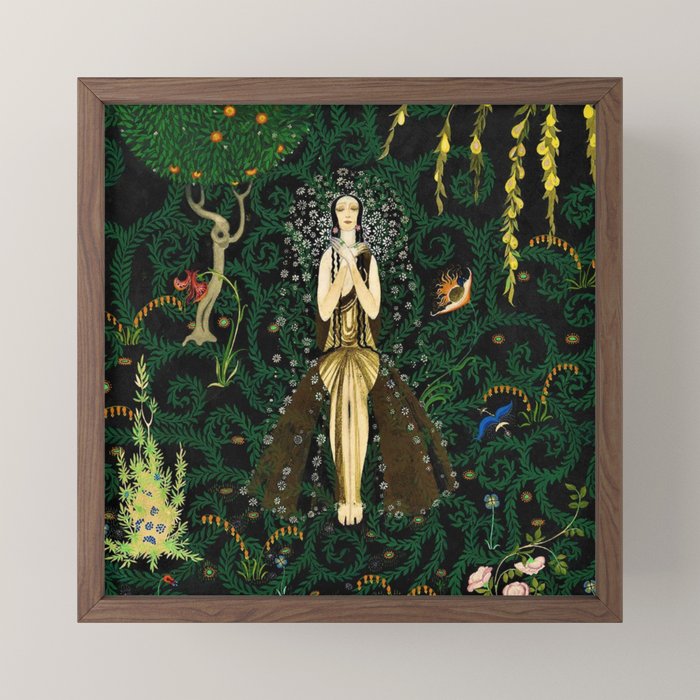 1921 Classical Masterpiece 'Flowers and Flames' by Kay Nielsen Mini Art Print