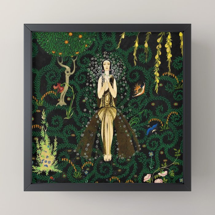 1921 Classical Masterpiece 'Flowers and Flames' by Kay Nielsen Mini Art Print