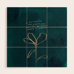 "In Between The Questions And The Answers, There Is Grace." Wood Wall Art