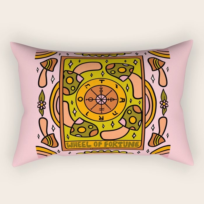 10. Wheel of Fortune Mushroom Rectangular Pillow