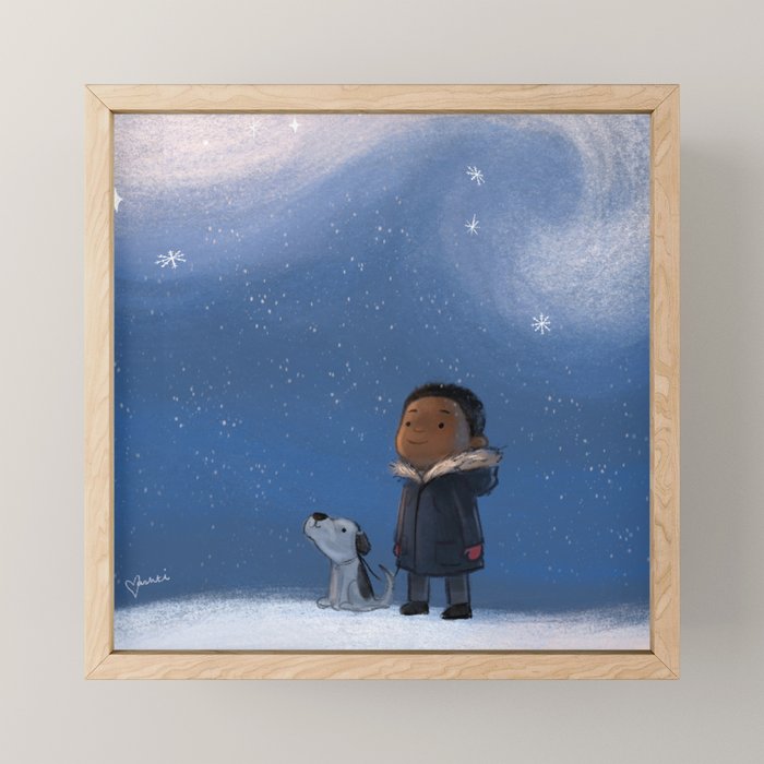 A Boy and his Dog Mini Art Print