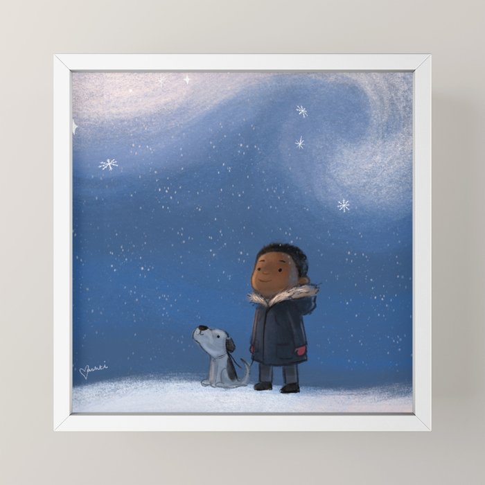 A Boy and his Dog Mini Art Print