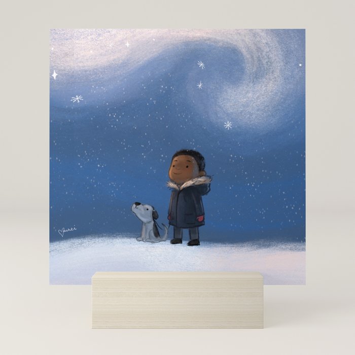 A Boy and his Dog Mini Art Print