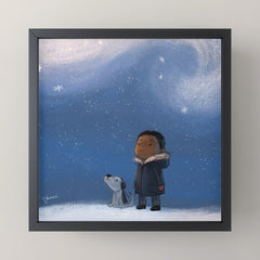 A Boy and his Dog Mini Art Print