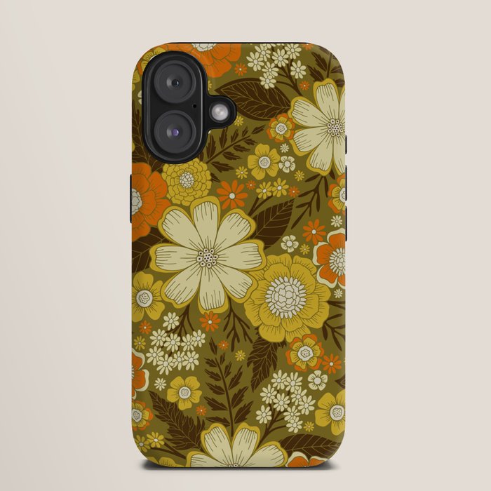 1970s Retro/Vintage Floral Pattern iPhone Case