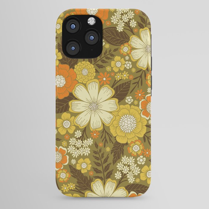 1970s Retro/Vintage Floral Pattern iPhone Case